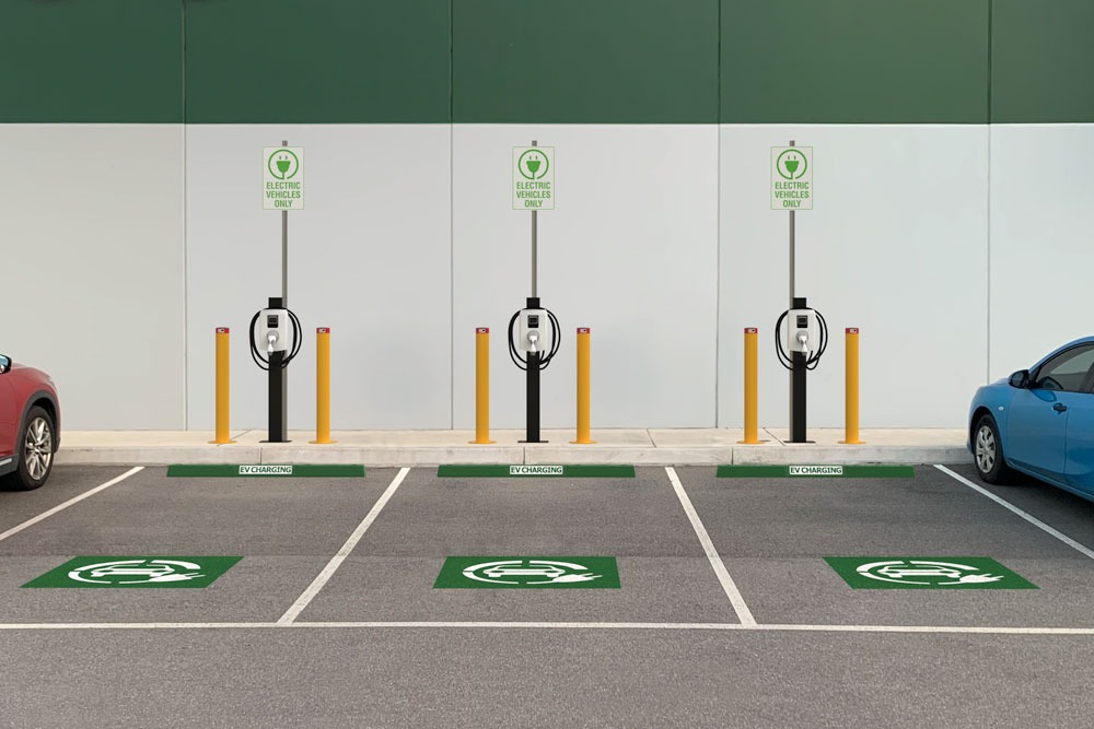 Active harmonic filter for EV charging stations in a commercial power system