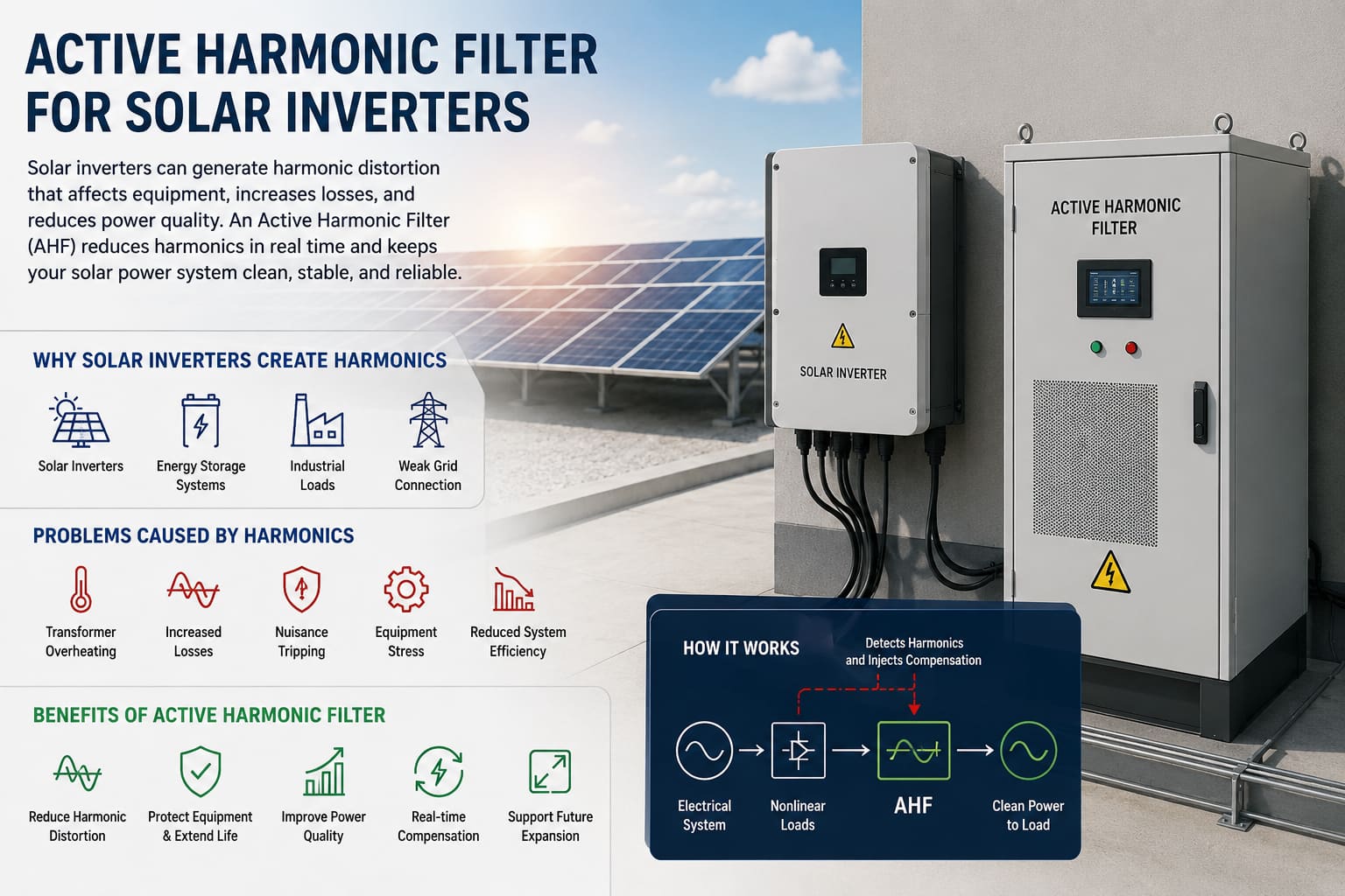 Active Harmonic Filter for Solar Inverters